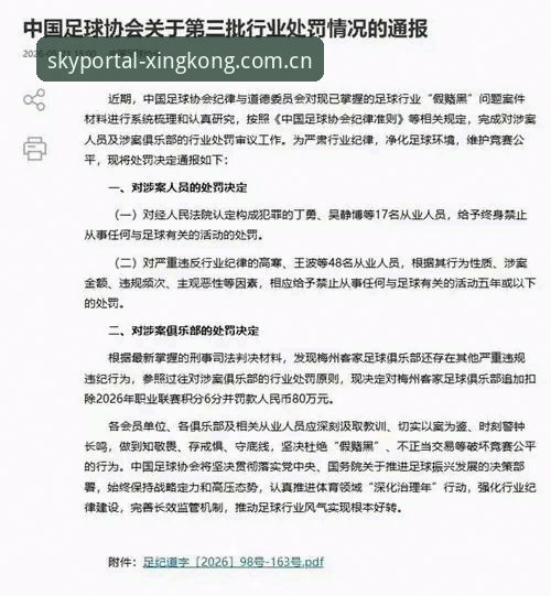 星空APP下载苹果 足协第三批禁足名单发布:5大看点解读65人处罚背后的足球反腐风暴